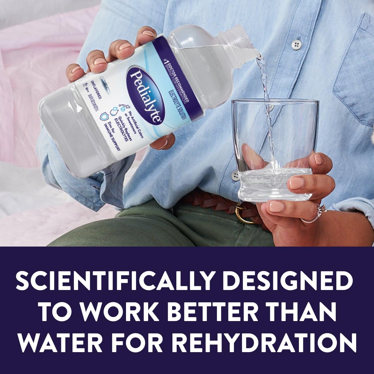 Pedialyte Electrolyte Drink, Hydration Drinks For Kids & Mature-Themeds, Unflavored, 1 Liter, Pack Of 4