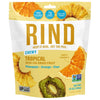 RIND Snacks Chewy Dried Fruit - Tropical Blend with Skin-On Pineapple, Orange & Kiwi - Upcycled, No Added Sugar, High Fiber, 12o