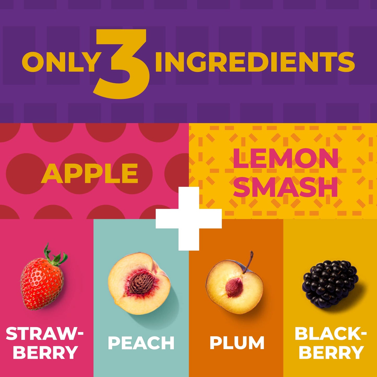 ZEST Dhigh-standards Fruit Snacks, Vegan Apple-Based Strips, Dried Strawberry-Peach-Blackberry-Plum, 36 Count