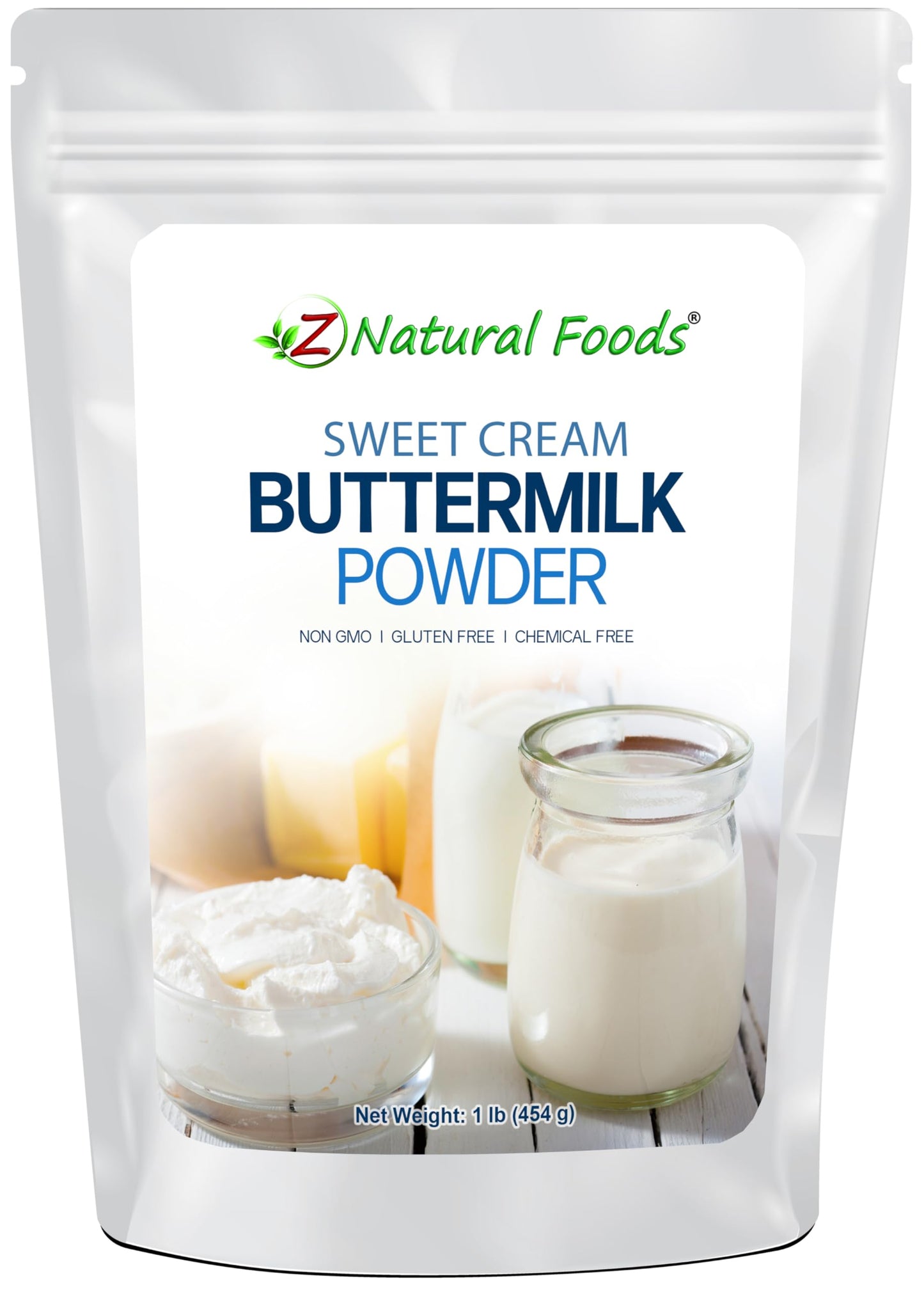 Z Natural Foods - Sweet Cream Buttermilk Powder-100% natural- Gluten Free- Non GMO Dry Buttermilk- 1 lb