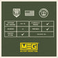 MEG Military Energy Gum - Cinnamon Flavor, 100mg Caffeine per Piece, Pack of 18, Brown