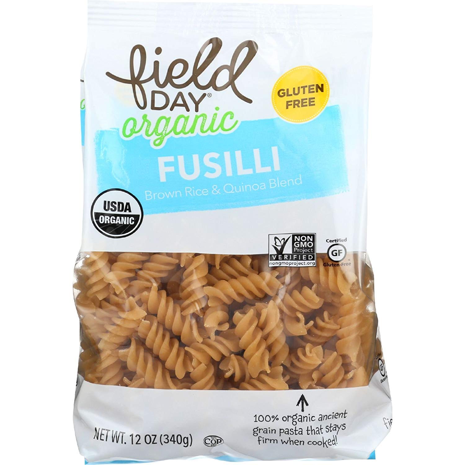 Organic Brown Rice & Quina Pasta; Fusilli