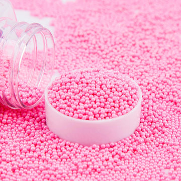 EPHVODI Pink Nonpareils Sprinkles Edible Mini Pearl Sprinkles for Cake Decorations, Baking, Ice Cream, Cookies, Donuts and Lolli