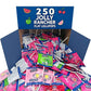 Munchique Jolly Flat Lollipops - 250 Count - Watermelon, Pink Lemonade, Green Apple, Cherry - Individually Wrapped Candy for Events