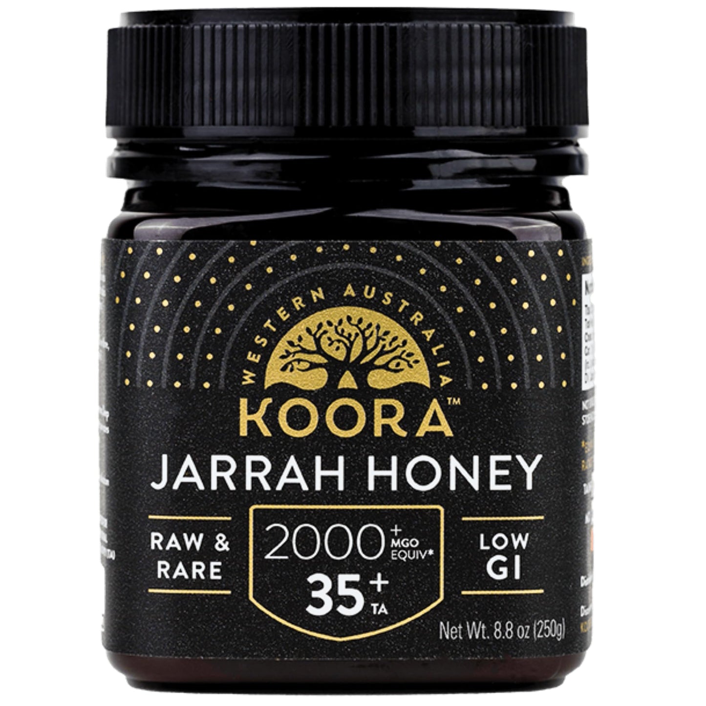 KOORA Jarrah Honey TA 35+ (MGO 2000+ Manuka Honey Rating Equiv.) Low GI, Medical Grade for Daily Health & Immune Support, Raw fr