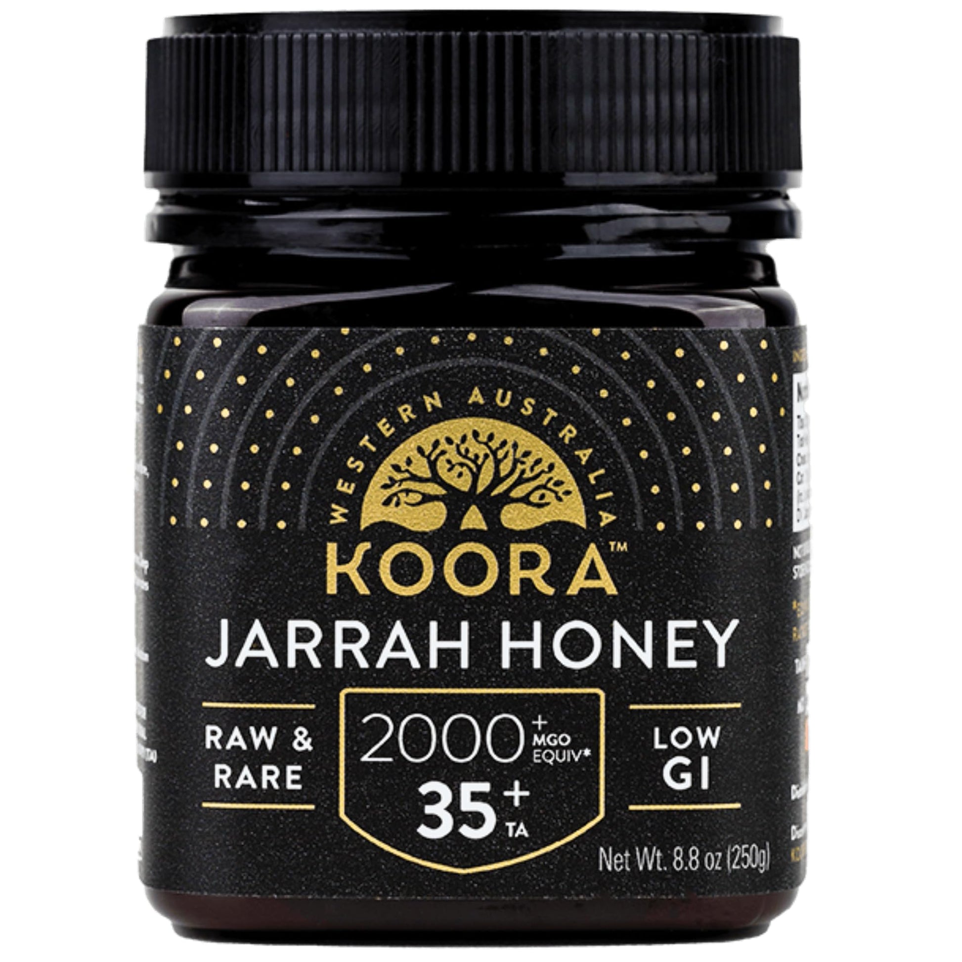 KOORA Jarrah Honey TA 35+ (MGO 2000+ Manuka Honey Rating Equiv.) Low GI, Medical Grade for Daily Health & Immune Support, Raw fr