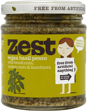 Zest Foods Basil Pesto Suitable For Vegans 165g (Pack of 3)