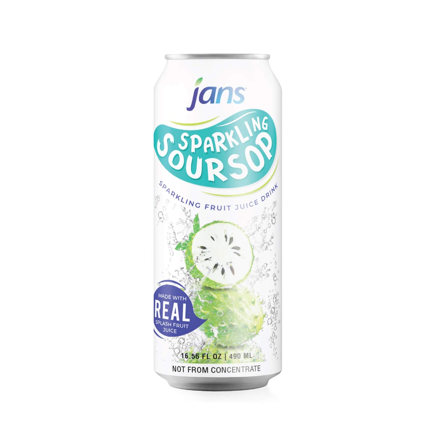 Jans Sparkling Soursop Juice, 16.9 oz (Pack of 12) | 100% Pure Graviola, Not From Concentrate, Tropical Refreshment