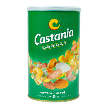 Castania BBQ Lebanese Mixed Nuts, Super Extra Mix with Pistachios, Almonds, Cashews, Hazelnuts, Peanuts, Pumpkin Seeds, Corn, an