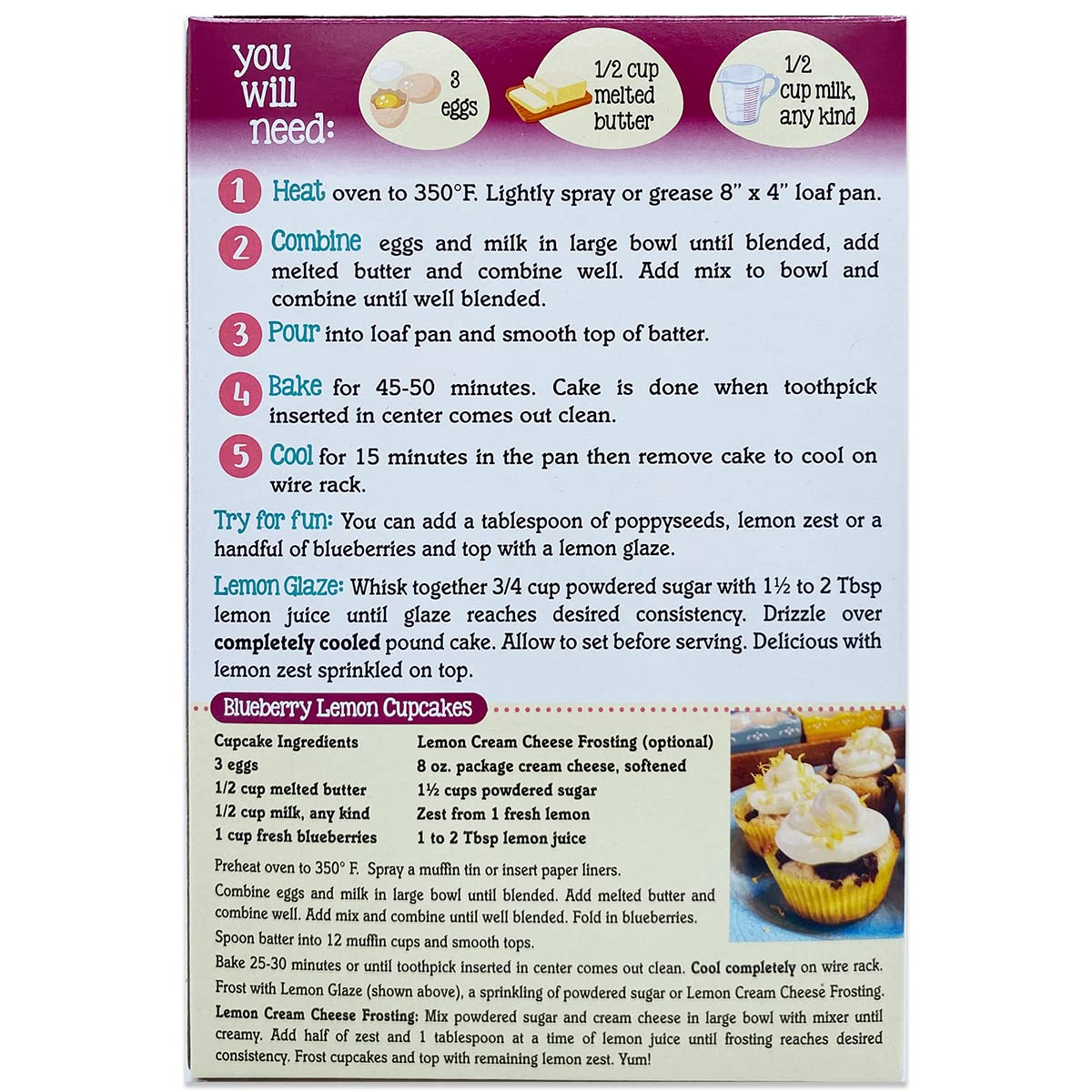 Namaste Foods Gluten Free Lemon Poundcake Mix, 18 Oz.