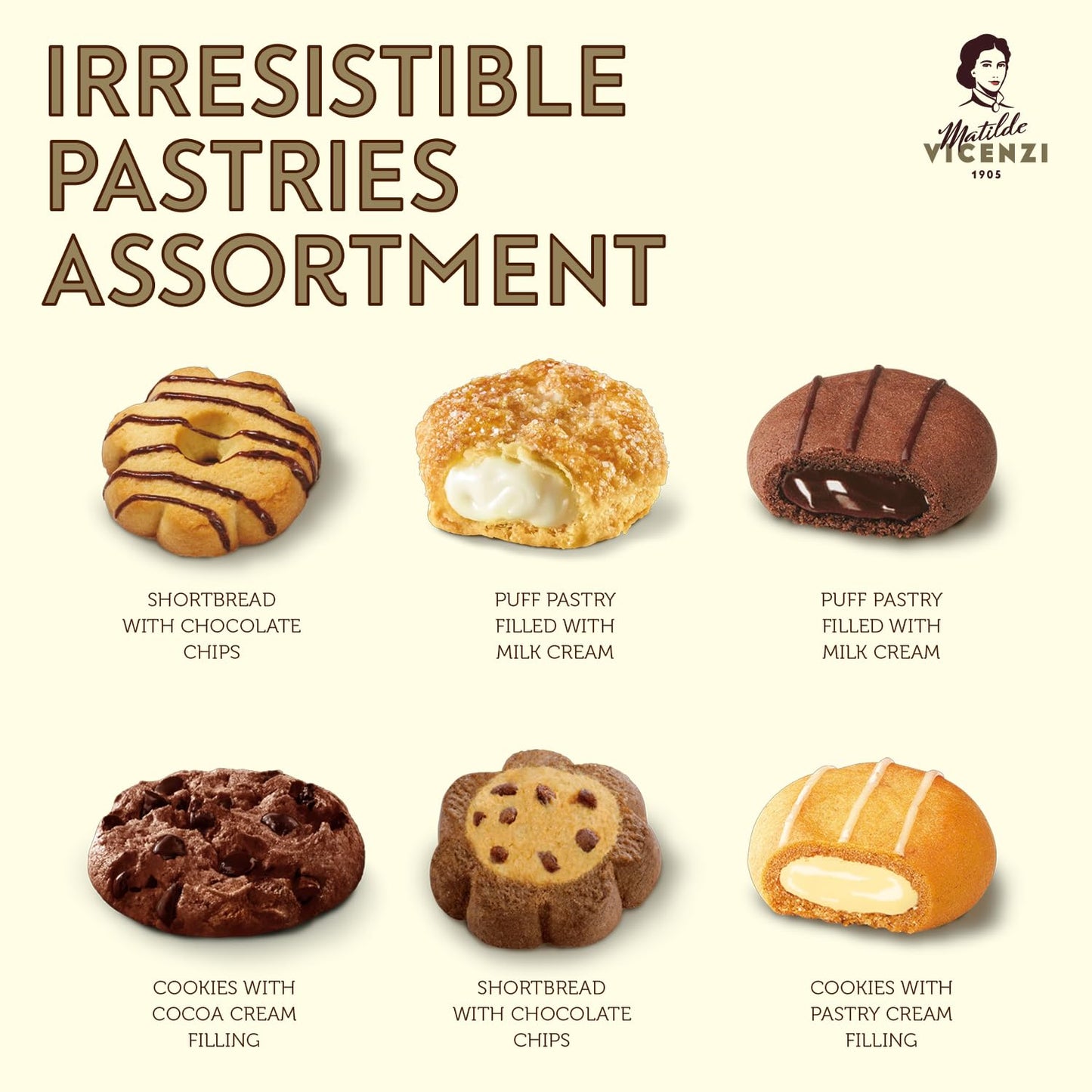 Pasticceria Matilde Vicenzi Verona Cookie Tin - Gourmet Assorted Italian Cookies, 25.4oz (720g), Individually Wrapped, Christmas Gift
