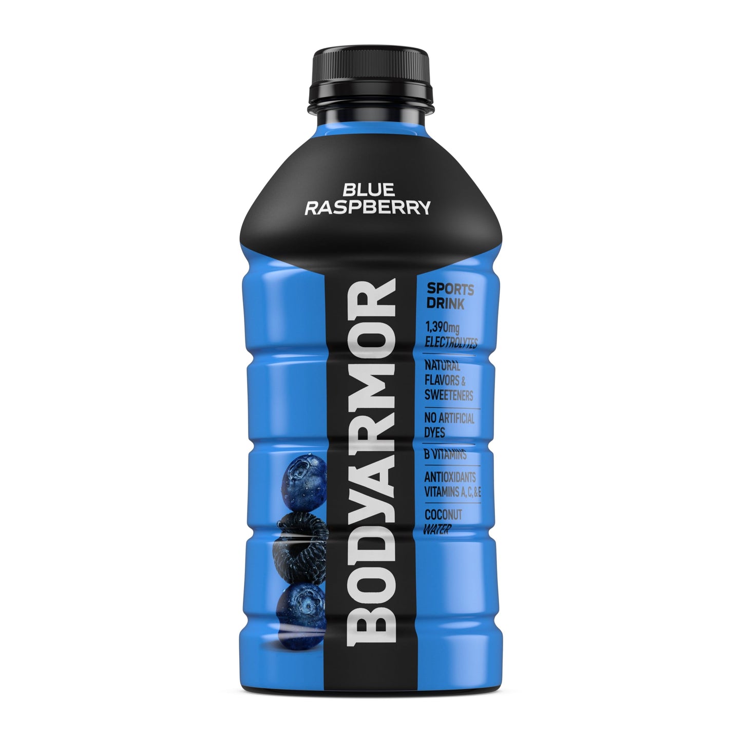BODYprotective covering Sports Drink  Blue Raspberry  Electrolyte Drink Hydration  28 Fl Oz Bottles (15 Pack)  Flavored Coconut Water with B Vitamins & Antioxidants