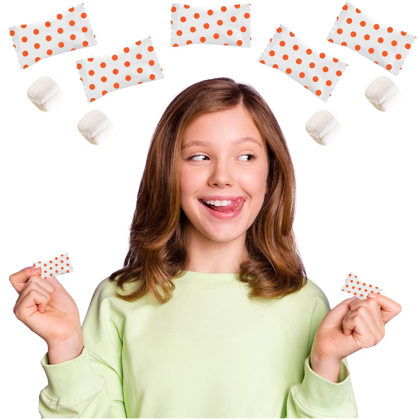 Fruidles Big Dots Buttermints, After Dinner Mint Candies, Fat-Free, Kosher, Individually Wrapped (Orange, 275 Pieces)