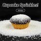 Edible White Sprinkles, White Sanding Sugar Sprinkles For Cake Decorating, Food Grade 150G, Cookie & Cupcake Topper Decoration,
