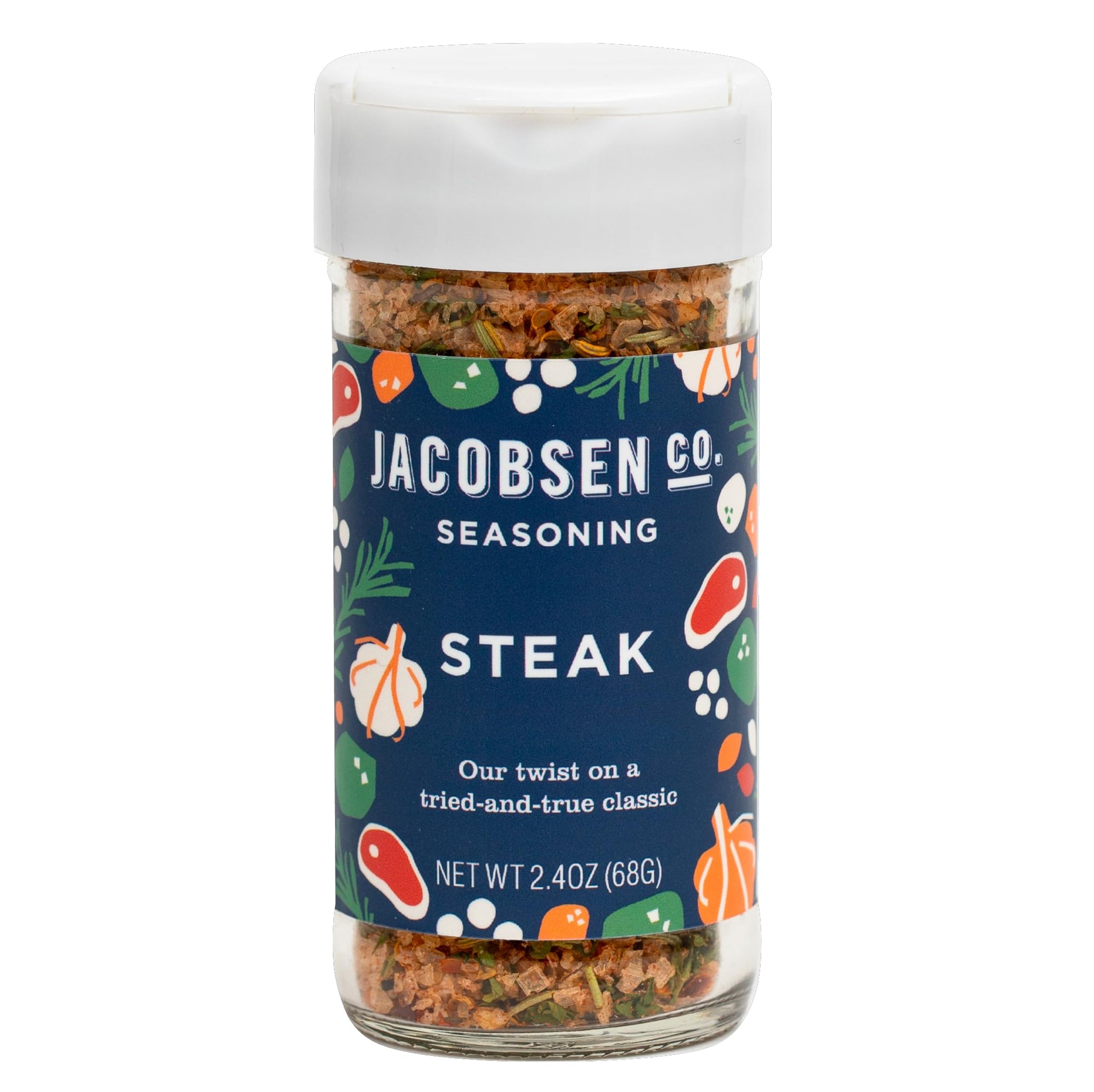 Jacobsen Salt Co. Steak Seasoning - Sea Salt, Soy-Free, Non-GMO, 2.4oz