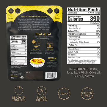 Mina Saffron Rice, Yellow Rice with Olive Oil, Vegan, Gluten-Free, 8 oz (Pack of 6)