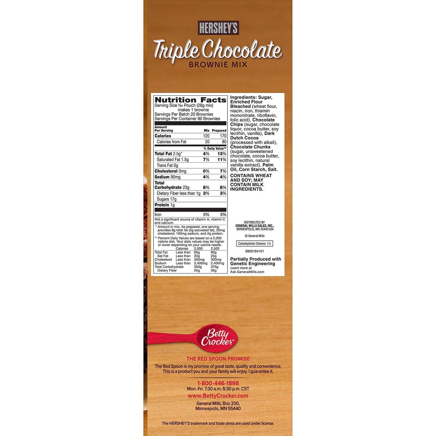 Betty Crocker'S Hershey'S Triple Chocolate Brownie Mix (20 Oz. Ea., 4 Pk.)