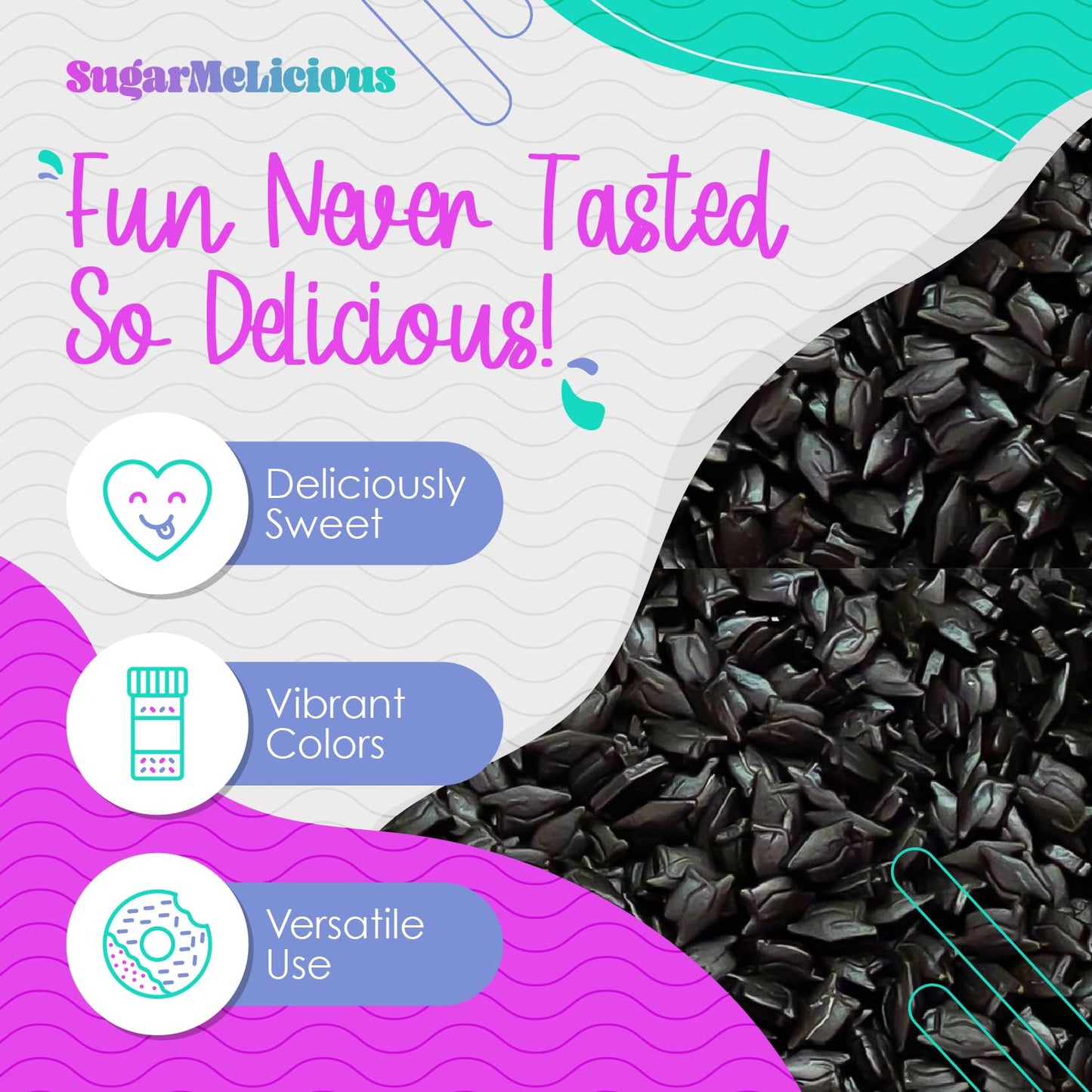 SugarMeLicious Sprinkles for Cupcakes, Edible Cake Decorations, 3oz Bottle, Graduation Caps