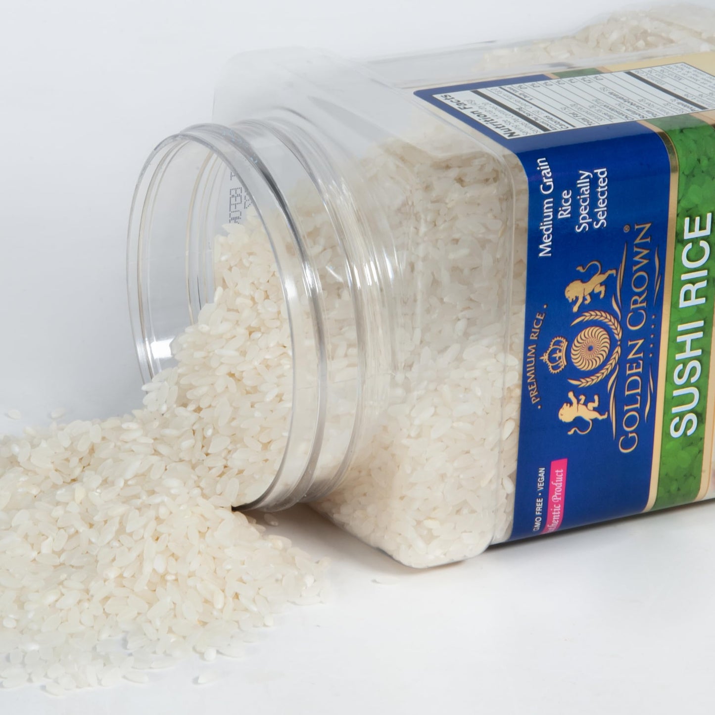 Golden Crown Premium Sushi Rice | Quality Halal + Kosher, Naturally Aged Gluten + Gmo Free Verified, Vegan, Tasty And Delicious
