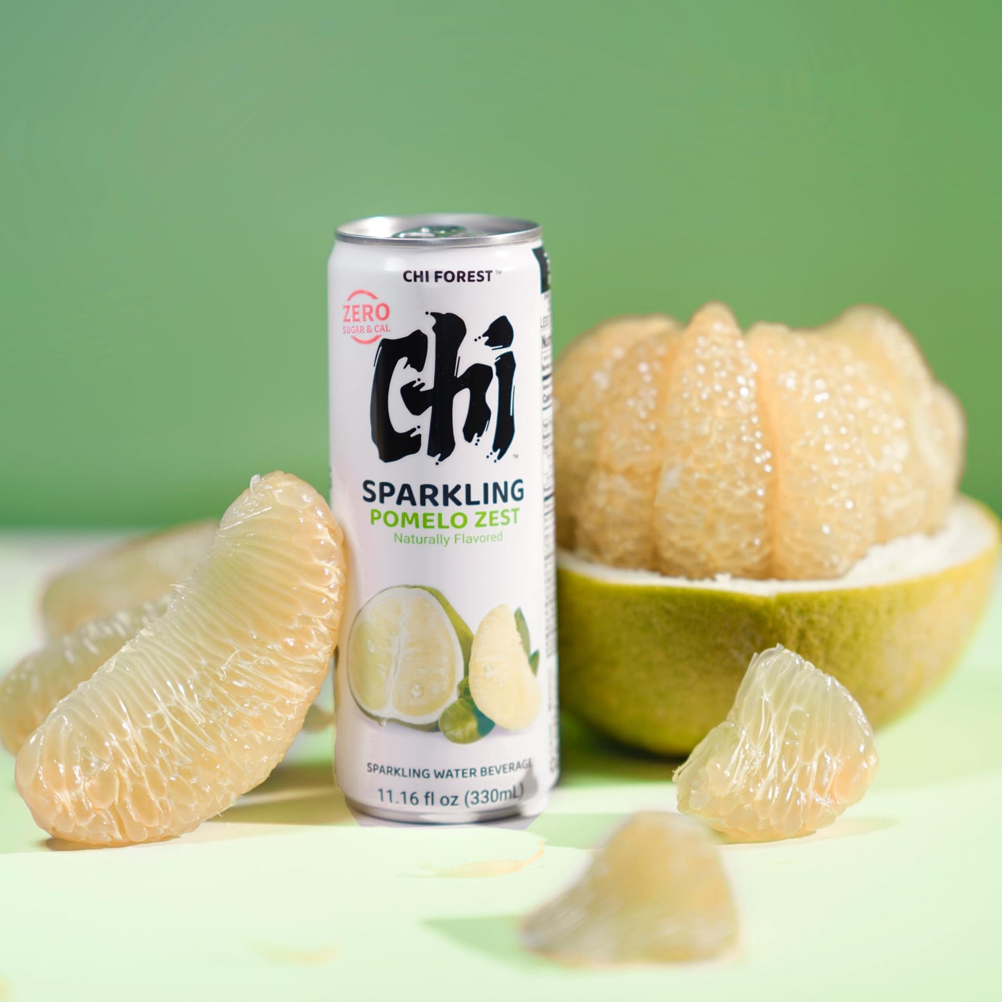 CHI FOREST Pomelo Sparkling Water Beverage  Zero Sugar Drinks  Zero Artificial Flavor  11.16 fl oz Cans (Pack of 24)