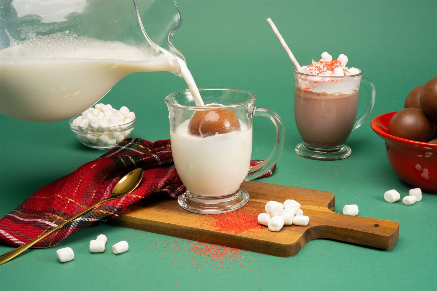36 Pack Assorted Frankford Hot Chocolate  s - 18 Original Flavor  6 Peppermint  6 Double Chocolate  and 6 Salted Caramel Belgian Chocolate Hot Cocoa Melting Balls
