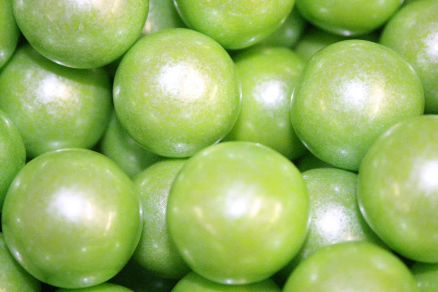 Bayside Candy 1'' Large Gumballs - Colored Gumball Collection - Gumball Machine - Shimmer Lime Green/Pearl Green Gumballs 1'' La