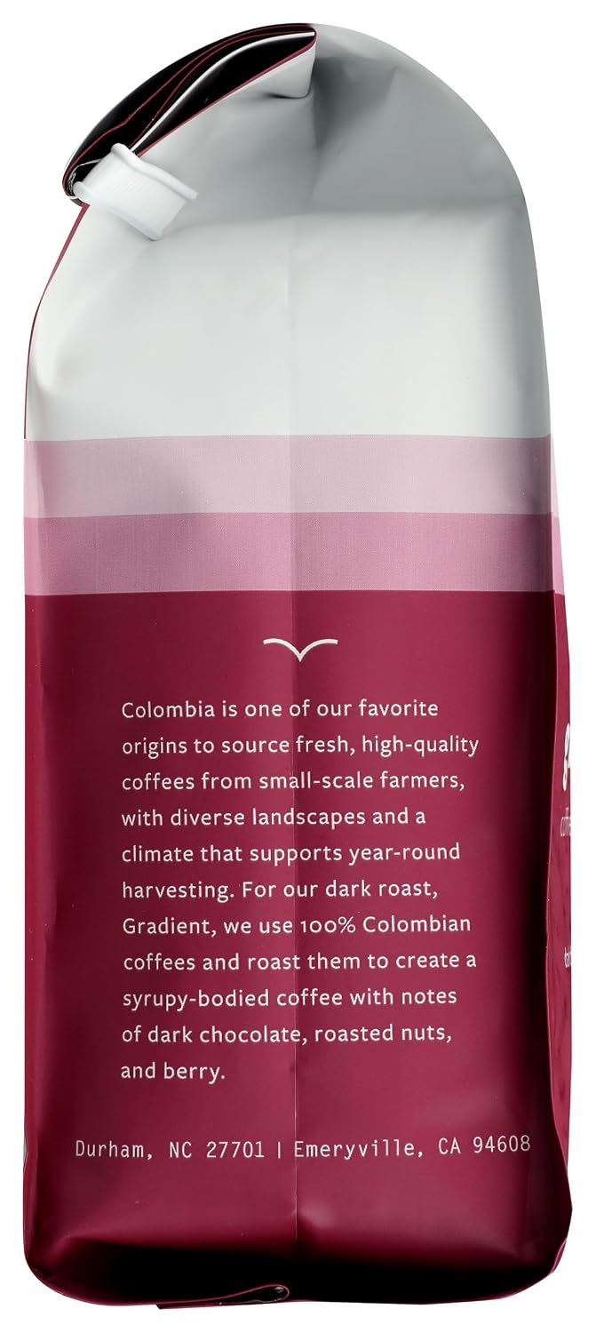 Counter Culture Coffee Gradient - Dark Roast, Kosher, Whole-Bean Colombian Coffee, 12 oz (1 Bag)