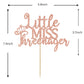 Colorfulparty Rose Gold Little Miss Threenager Cake Topper - Happy 3Rd Birthday Cake Decor - Cheers To 3 Years, Girls 3Rd Birthd