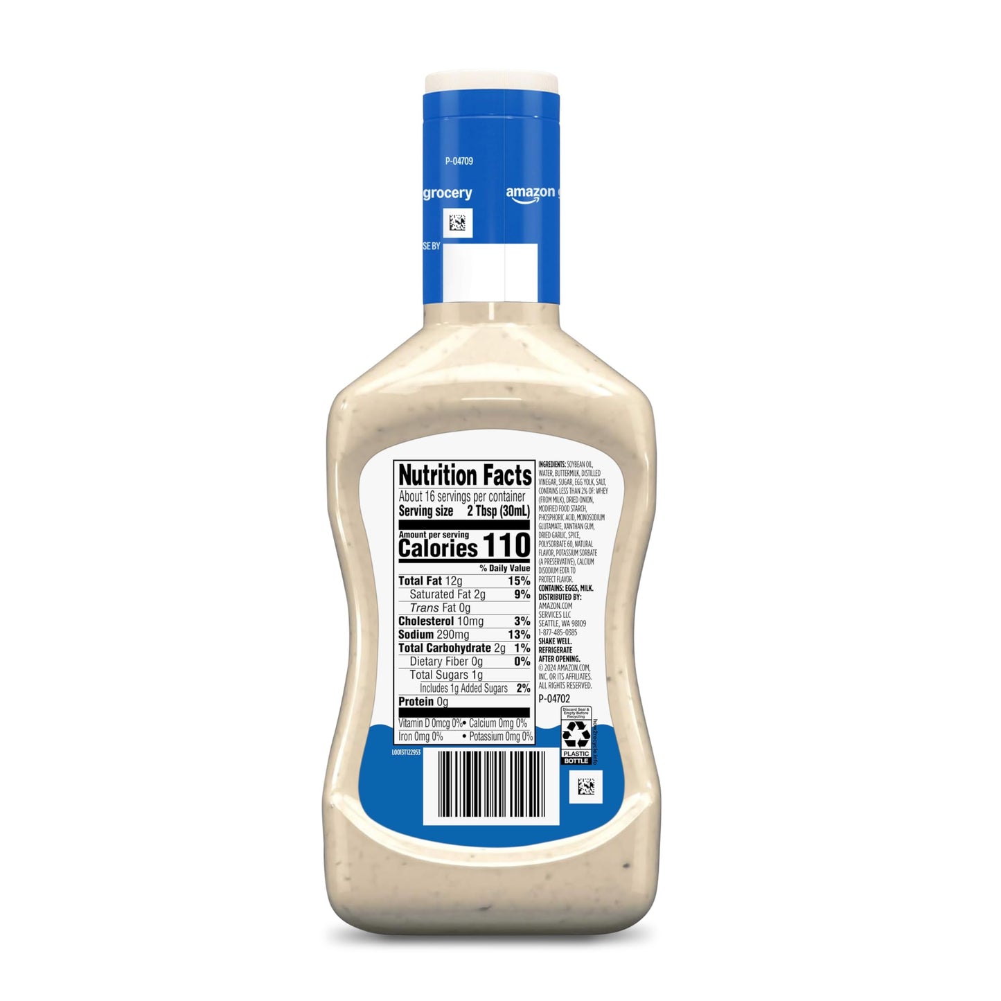 Happy Belly Buttermilk Ranch Dressing, 16 Fl Oz, Pack of 1