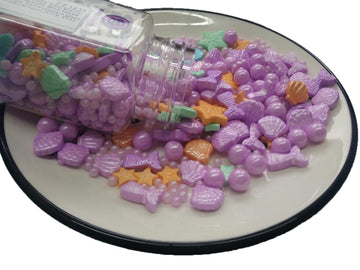 Edible Purple Ocean Mermaid Candy Sprinkles Starfish Dessert Sprinkle Shell Cake Cupcake Toppers Pearl Cookie Decorations Sweet