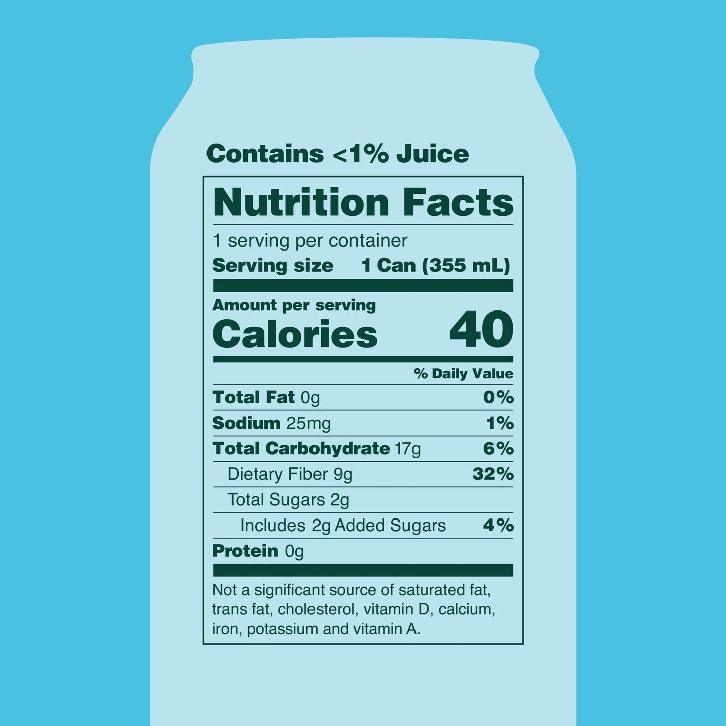 OLIPOP Prebiotic Soda, Cream Soda, 12 Fl Oz, Vegan, Gluten Free, Pack of 12 Cans