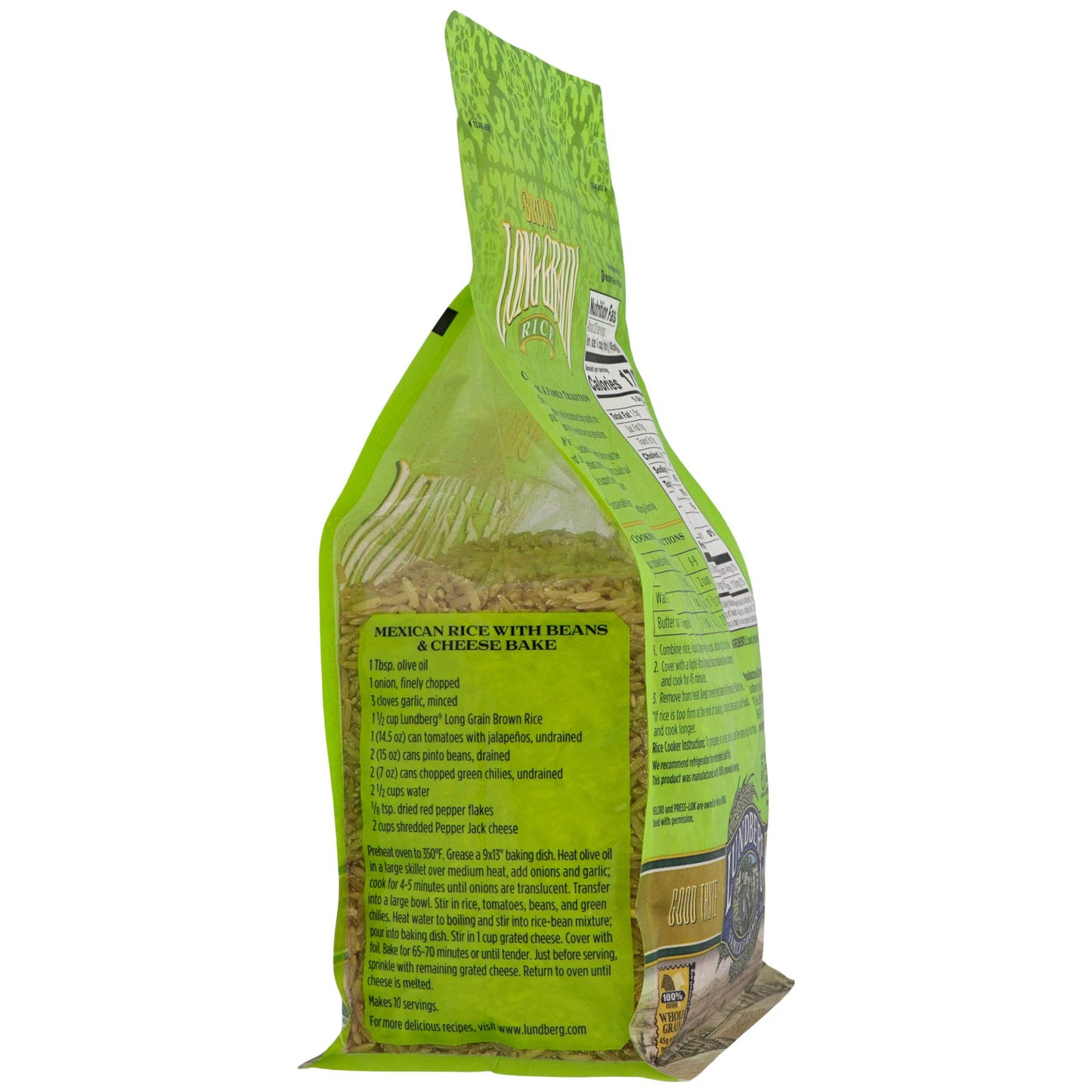 Lundberg Family Farms - Brown Long Grain Rice, Rich & Nutty, Firm Texture When Cooked, 100% Whole Grain, High In Fiber, Vitamins
