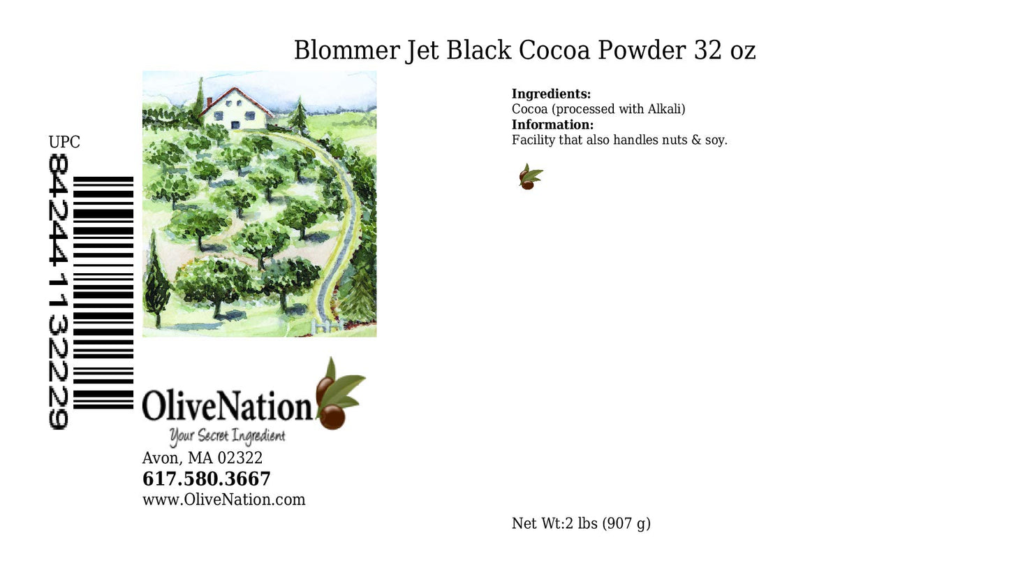 Blommer Jet Black Cocoa Powder From Olivenation - 32 Ounces