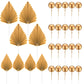 20 Pcs Gold Balls Cake Toppers, 8 Pcs Gold Palm Leaves Cake Decorations, Foam Balls Paper Palm Leaf Cake Toppers Insert Decorati