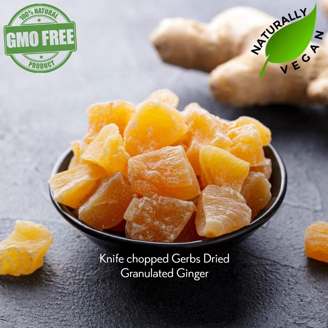 Gerbs Dried Ginger 4 Lbs. Granulated | Freshly Dehydrated Resealable Bulk Bag | Top Food Allergy Free | Sulfur Dioxide Free | Na