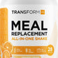 TransformHQ Meal Replacement Shake Powder, 28 Servings, Gluten Free, Non-GMO, Orange Cream, 40 Ounce, Model TFM-MRS-ORNG_CRM28