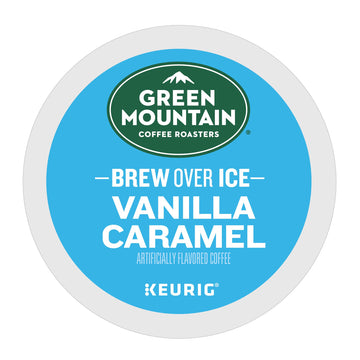 Green Mountain Coffee Roasters Iced Vanilla Caramel, Single Serve Keurig K-Cup Pods, Flavored Iced Coffee, 12 Count
