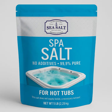 Hot Tub Spa Salt for Water Systems & Chlorine Generators, Pool Salt for Hotspring, Jacuzzi, Caldera, Ace, & Freshwater, 5 Lbs/50