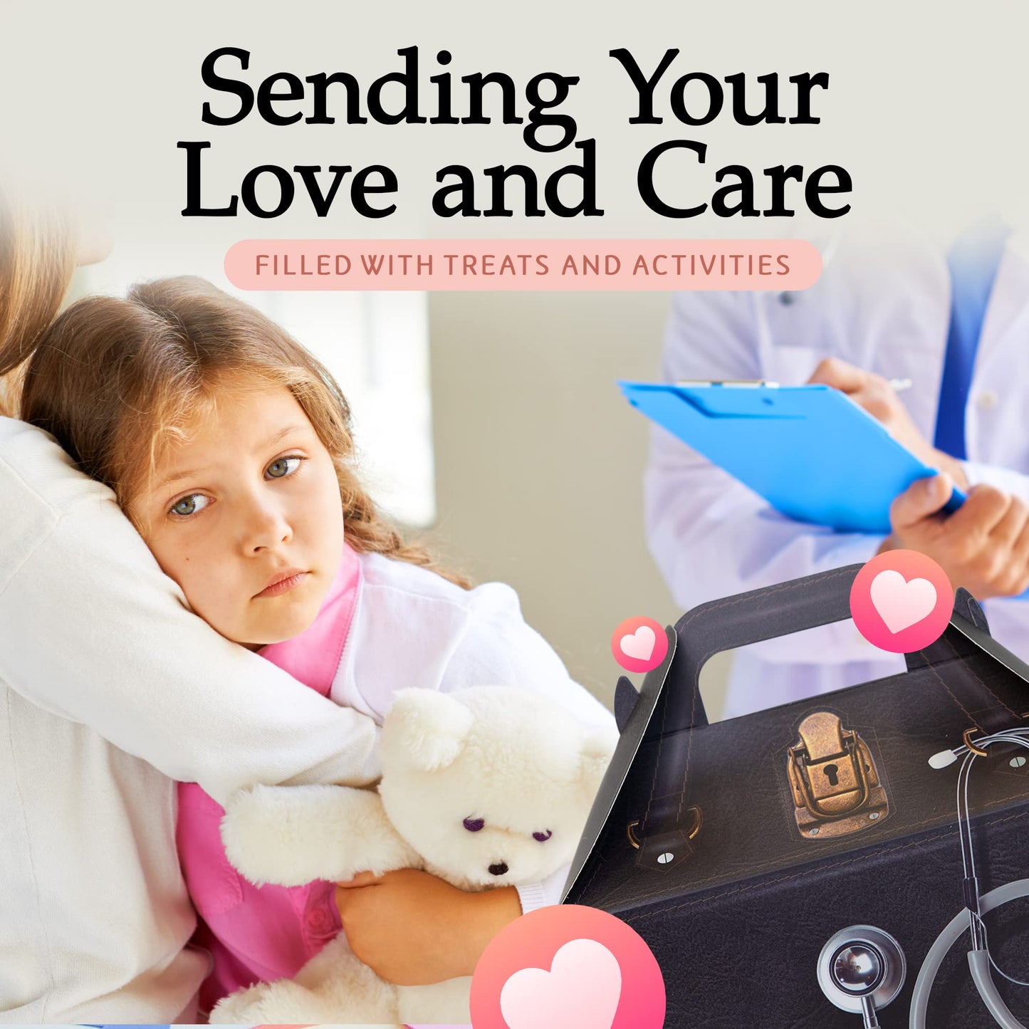 Kid'S Get Well Soon Care Package, Children Illness Recovery Gift In Unique Doctor Box Designed For Child - Nikki'S Gift Baskets