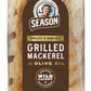SEASON Grilled Mackerel Fillets in Olive Oil, Wild Caught, Skinless & Boneless, 22g Protein, 9.17 Oz Glass Jar