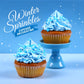 Blue Sprinkles Set, Edible Winter Sprinkles For Cake Decorating, White Nonpareils Sprinkles For Cupcake Toppers Baking Cookies I