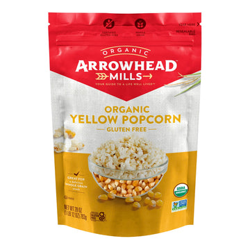 Arrowhead Mills Organic Yellow Popcorn, 28 Oz - Pack Of 2