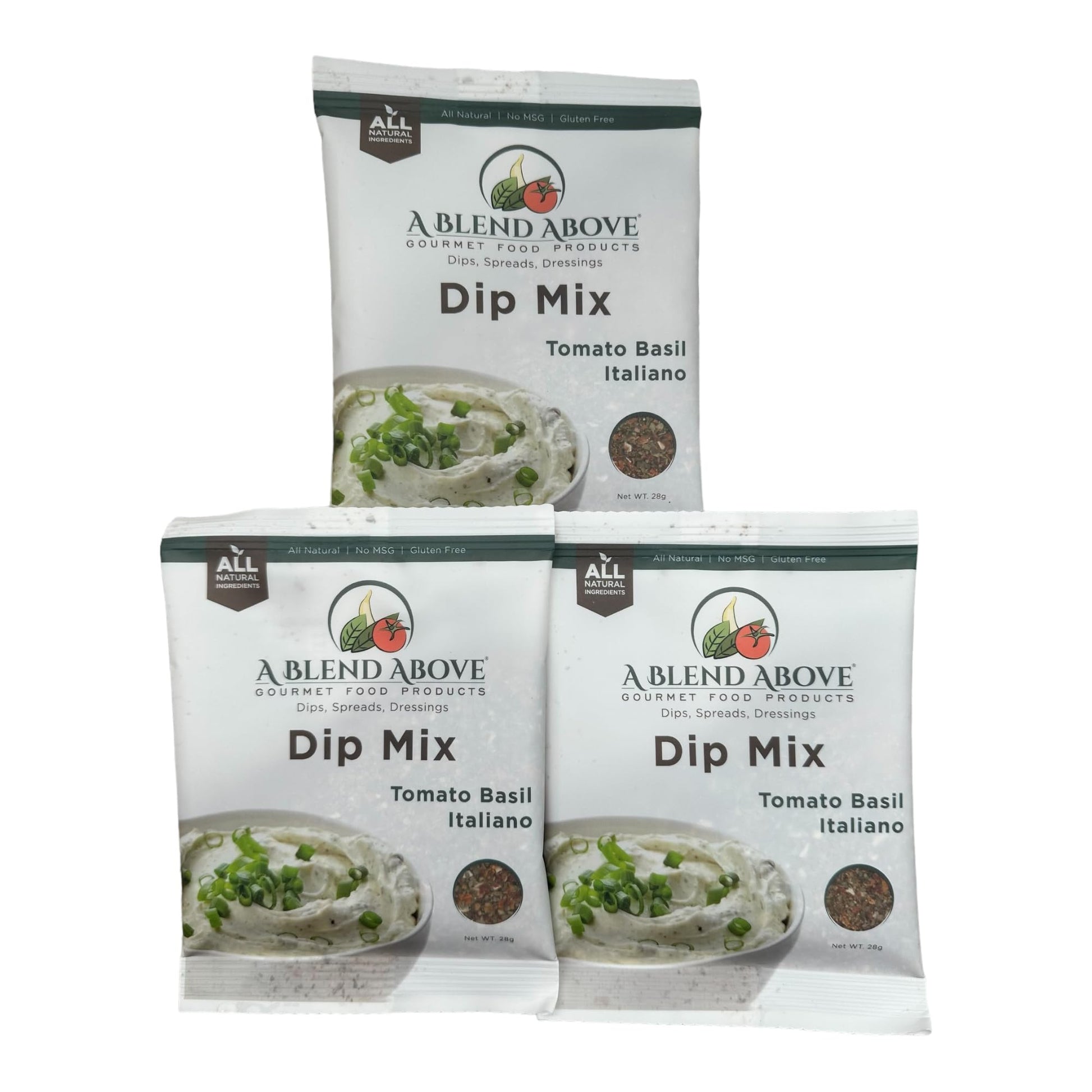 A Blend Above Tomato Basil Dip Mix, 1 oz (3 Pack) - Gourmet Food Products