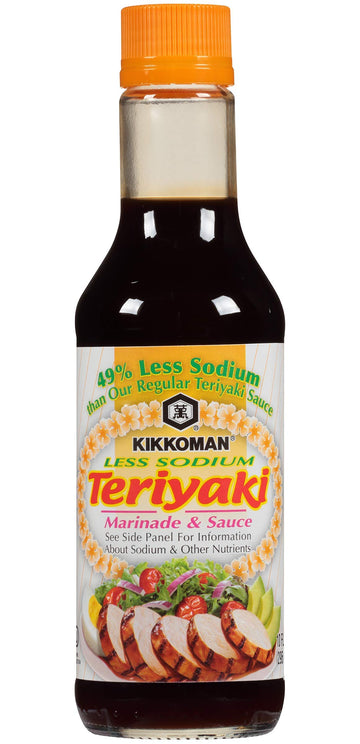 Kikkoman Less Sodium Teriyaki Sauce, 10 Ounce (Pack of 2, Total of 20 Fl Oz) (2-Pack)