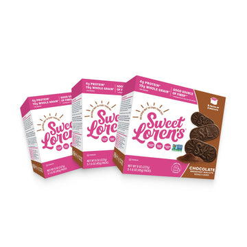 Sweet Lorens Vegan Breakfast Biscuits | Chocolate | 4g Protein, 19g Whole Grains | Plant Based, Gluten Free, Dairy Free, Nut Fr
