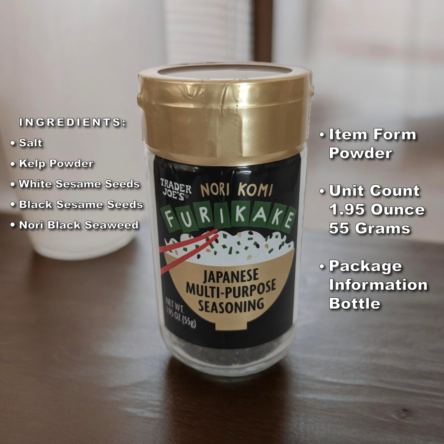 Generic Trader Joe'S Nori Komi Furikake Japanese Multi-Purpose Seasoning, 1.95 Ounce (Pack Of 1)