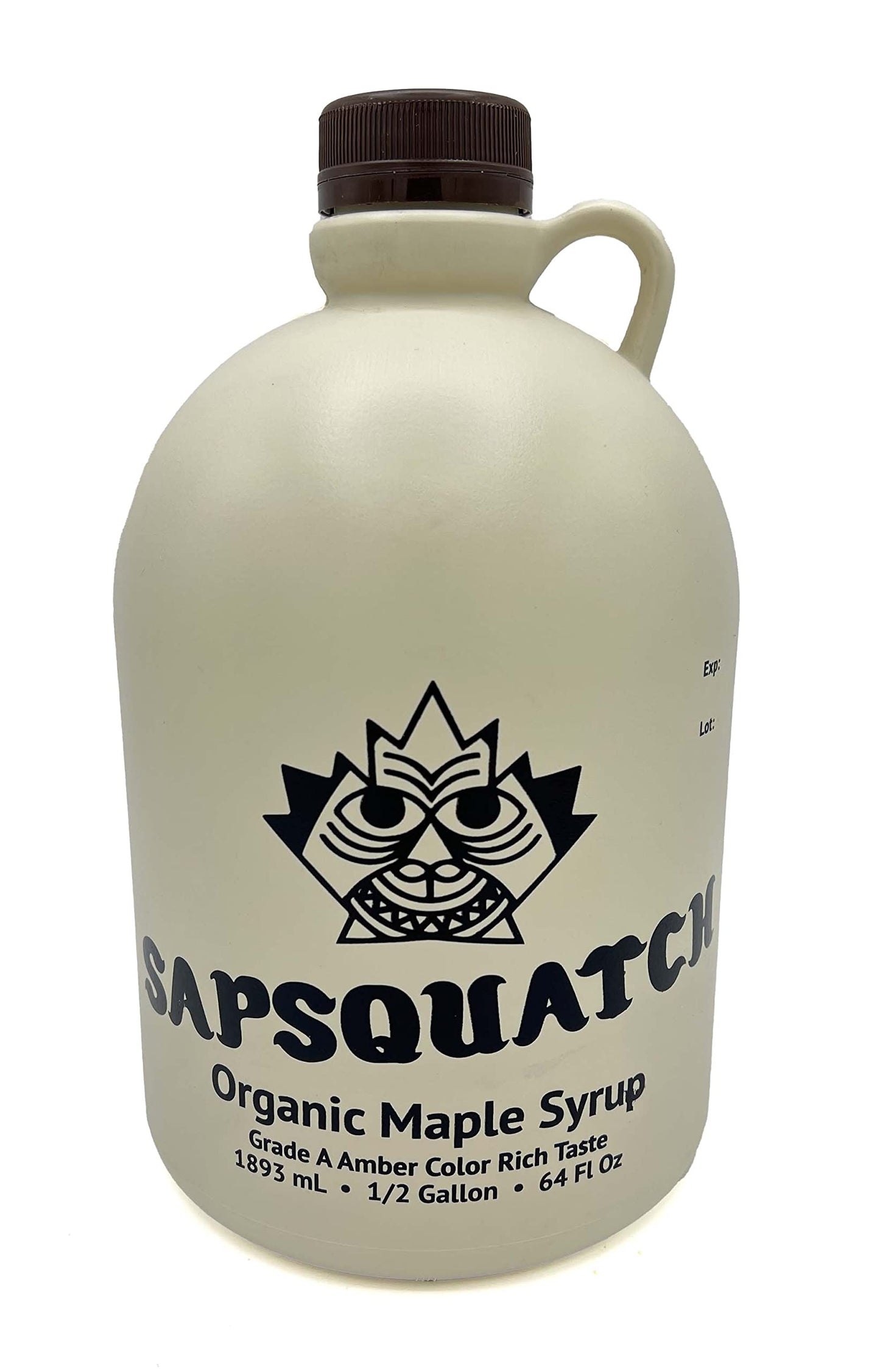 Sapsquatch Organic Maple Syrup - Grade A Amber Rich - 64 Fl Oz - Half Gallon