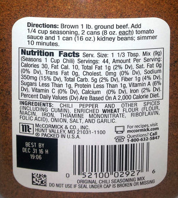 Mccormick Original Chili Seasoning Mix - 14 Oz Shaker Bottle