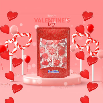 Fruidles Valentine'S Heart Lollipops Candy, Individually Wrapped, 12G Lollipop (20 Pounds (Bulk))