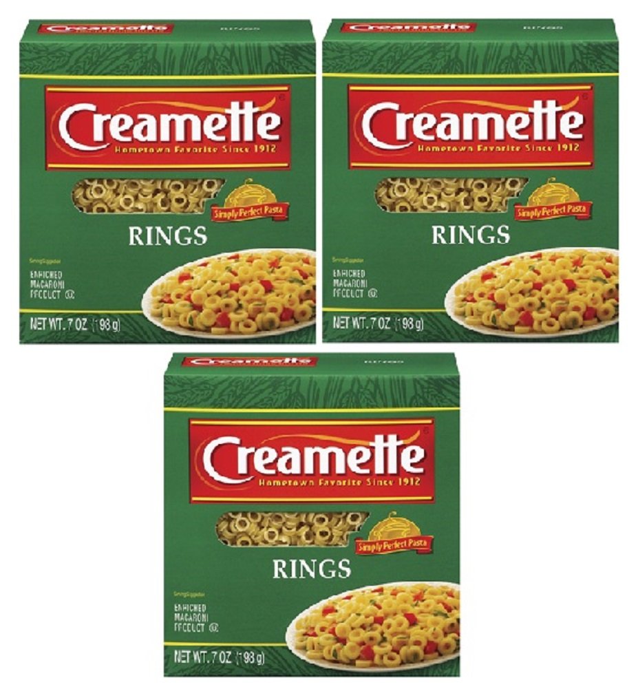 Creamette Pasta Rings Small 7 Ounce Box (Pkg. Of 3)